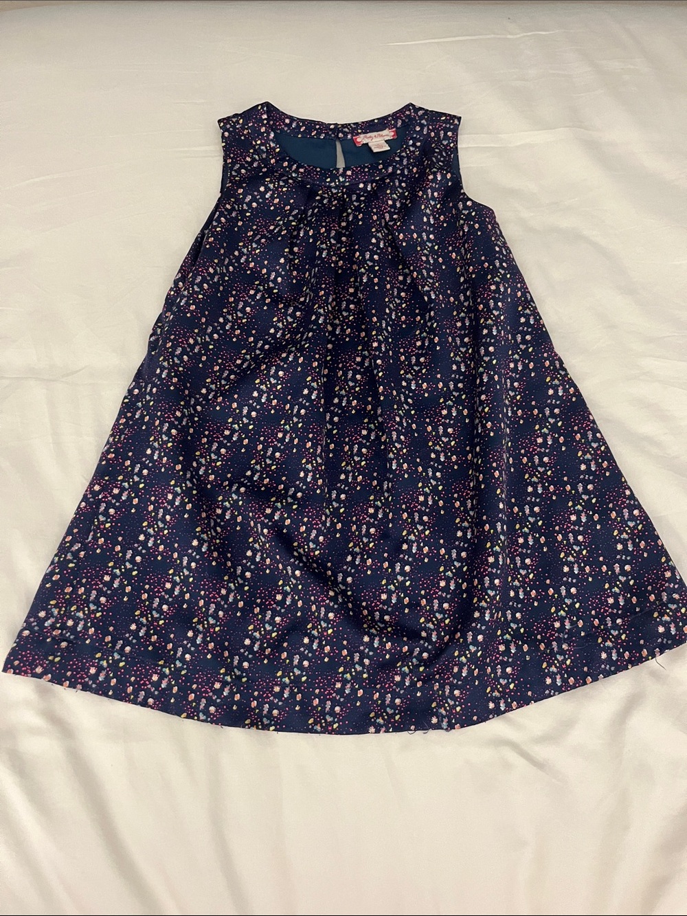 ruby & bloom Navy Floral A-Line Girls Dress